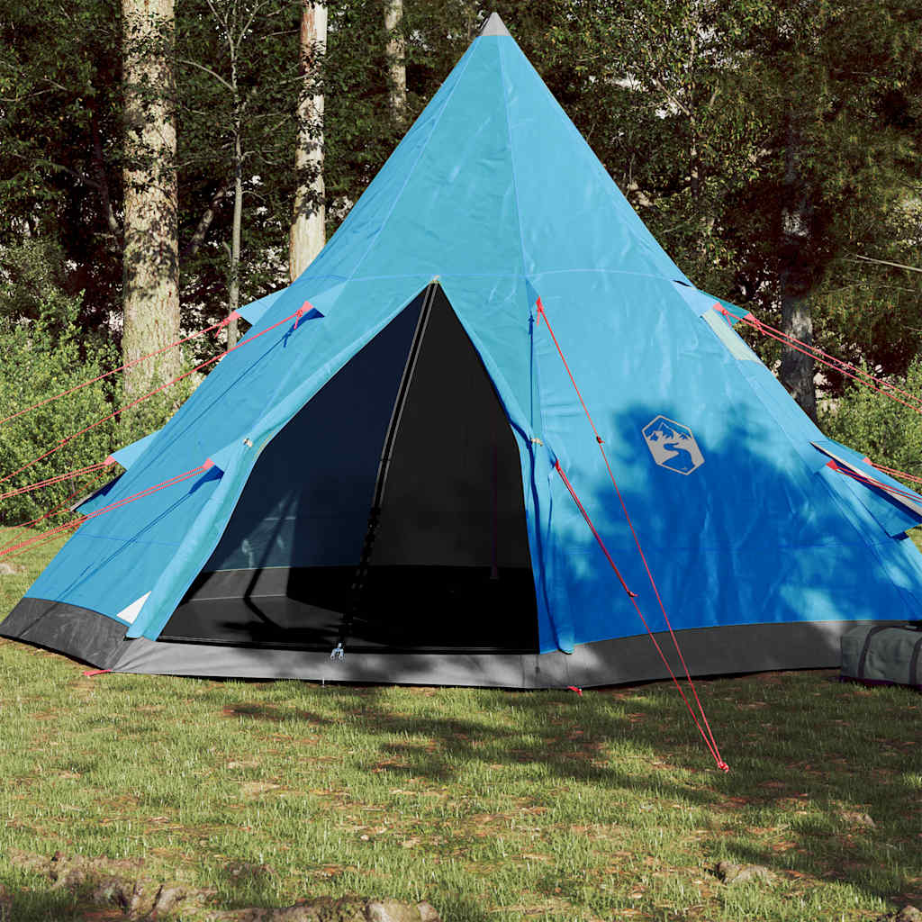 4-personers campingtelt vandtæt blå billede