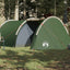 4-personers campingtelt vandtæt grøn