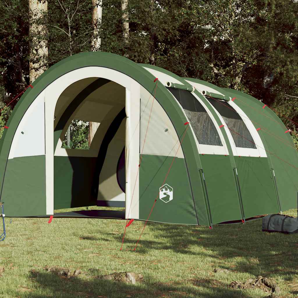 4-personers campingtelt vandtæt grøn billede
