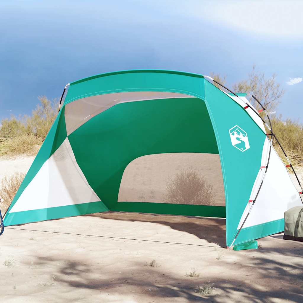 strandtelt 274x178x170/148 cm 185T polyester havgrøn billede