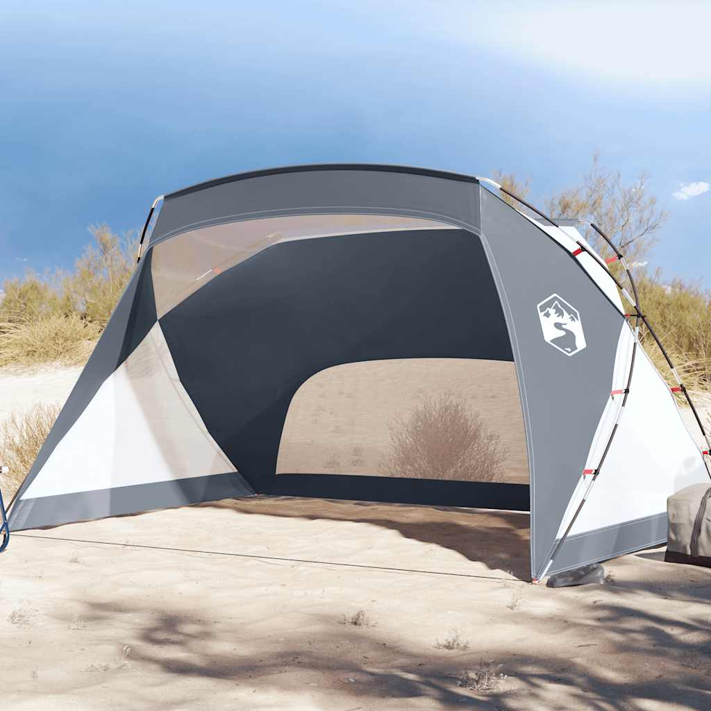 strandtelt 274x178x170/148 cm 185T polyester grå billede