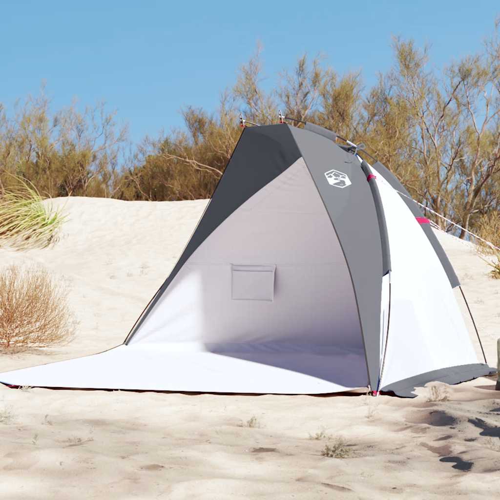 strandtelt 268x223x125 cm 185T polyester grå billede
