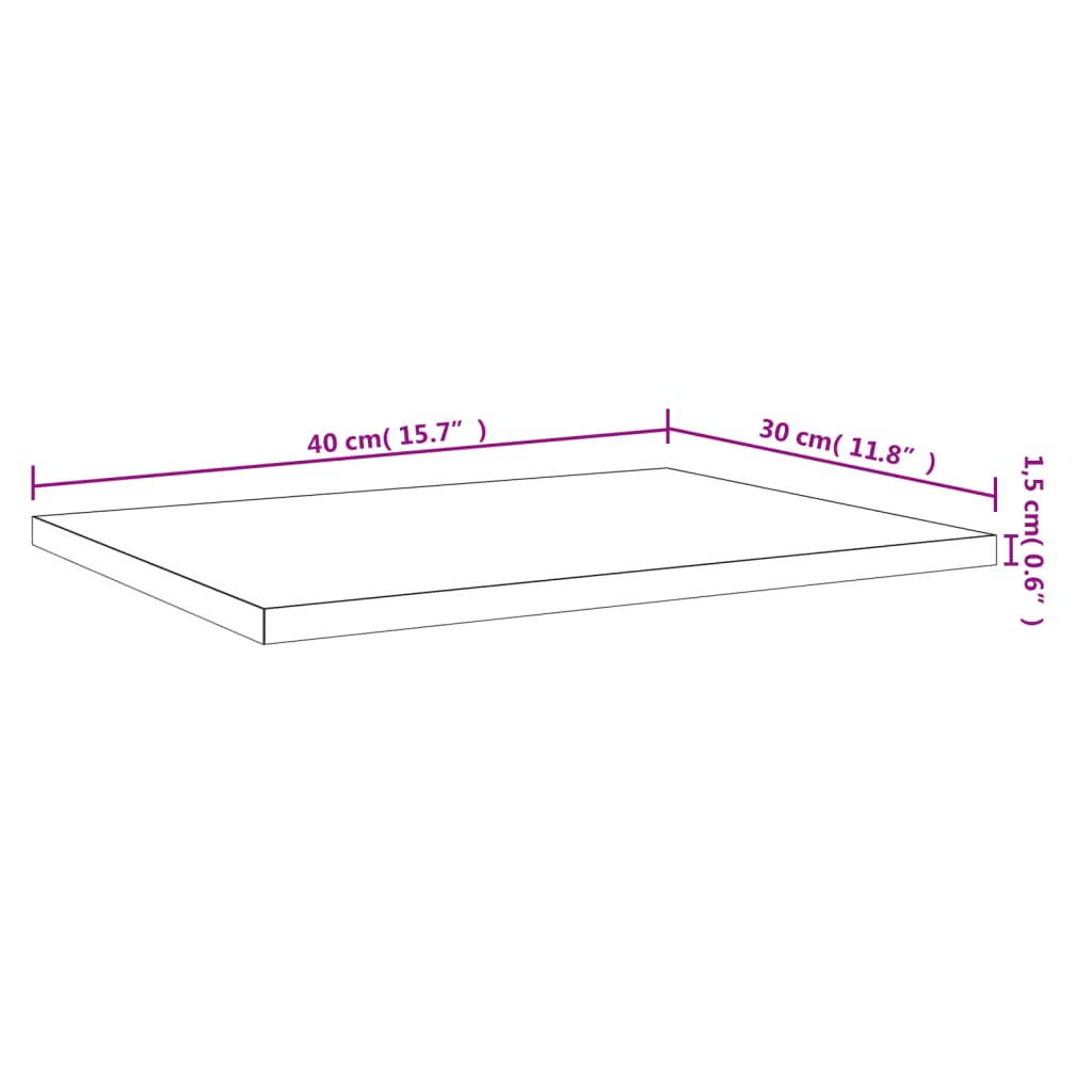 væghylder 4 stk. 40x30x1,5 cm konstrueret træ røget egetræ