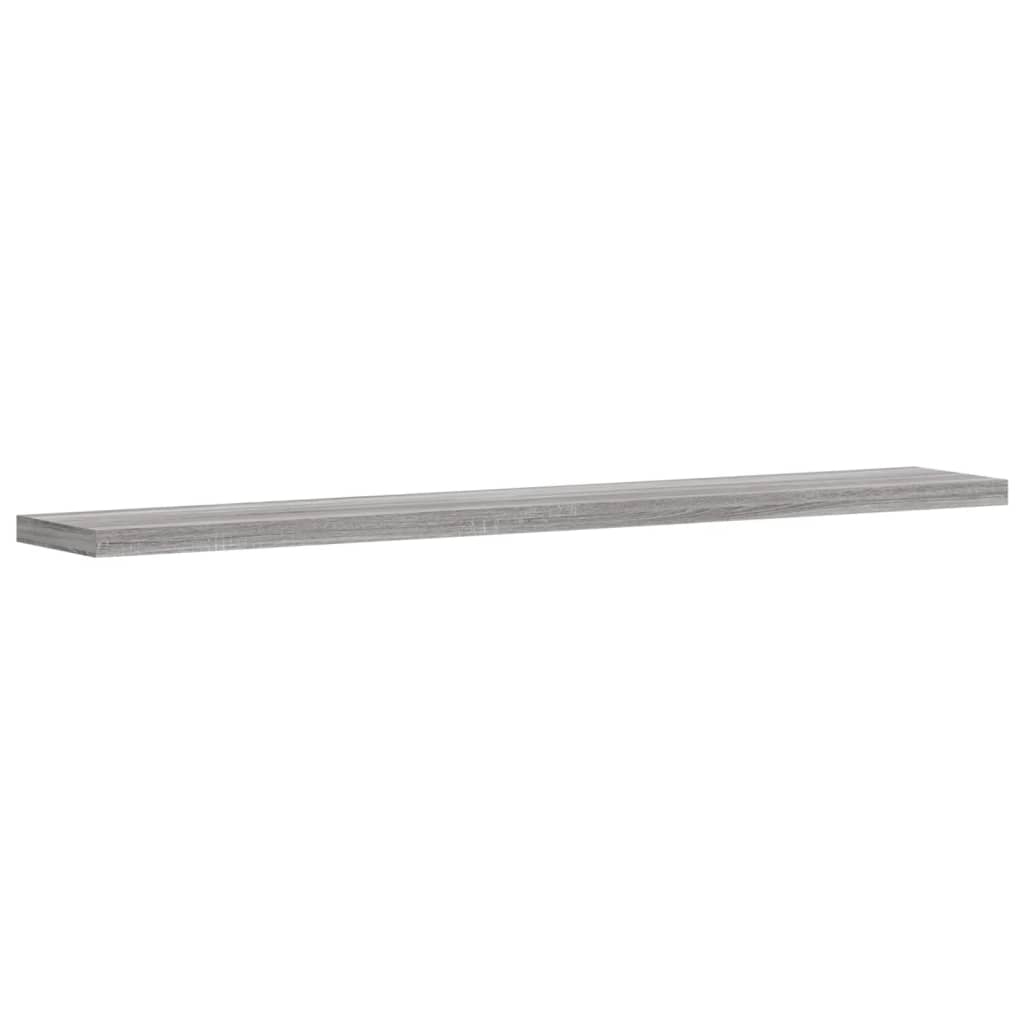 væghylder 4 stk. 60x10x1,5 cm konstrueret træ grå sonoma-eg