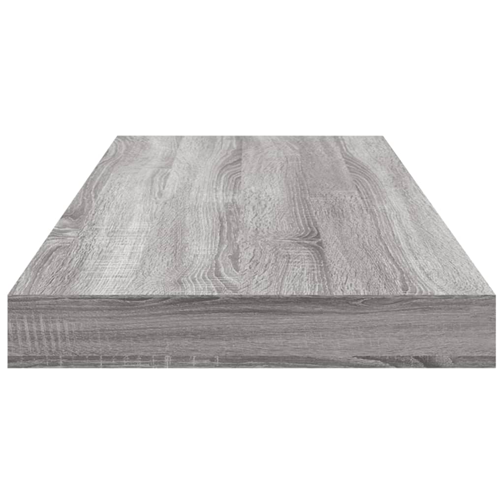 væghylder 4 stk. 60x10x1,5 cm konstrueret træ grå sonoma-eg