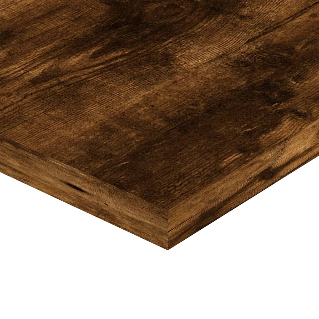 væghylder 4 stk. 80x20x1,5 cm konstrueret træ røget egetræ