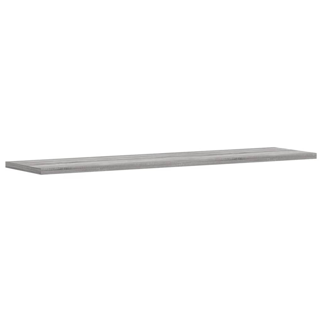væghylder 4 stk. 80x20x1,5 cm konstrueret træ grå sonoma-eg