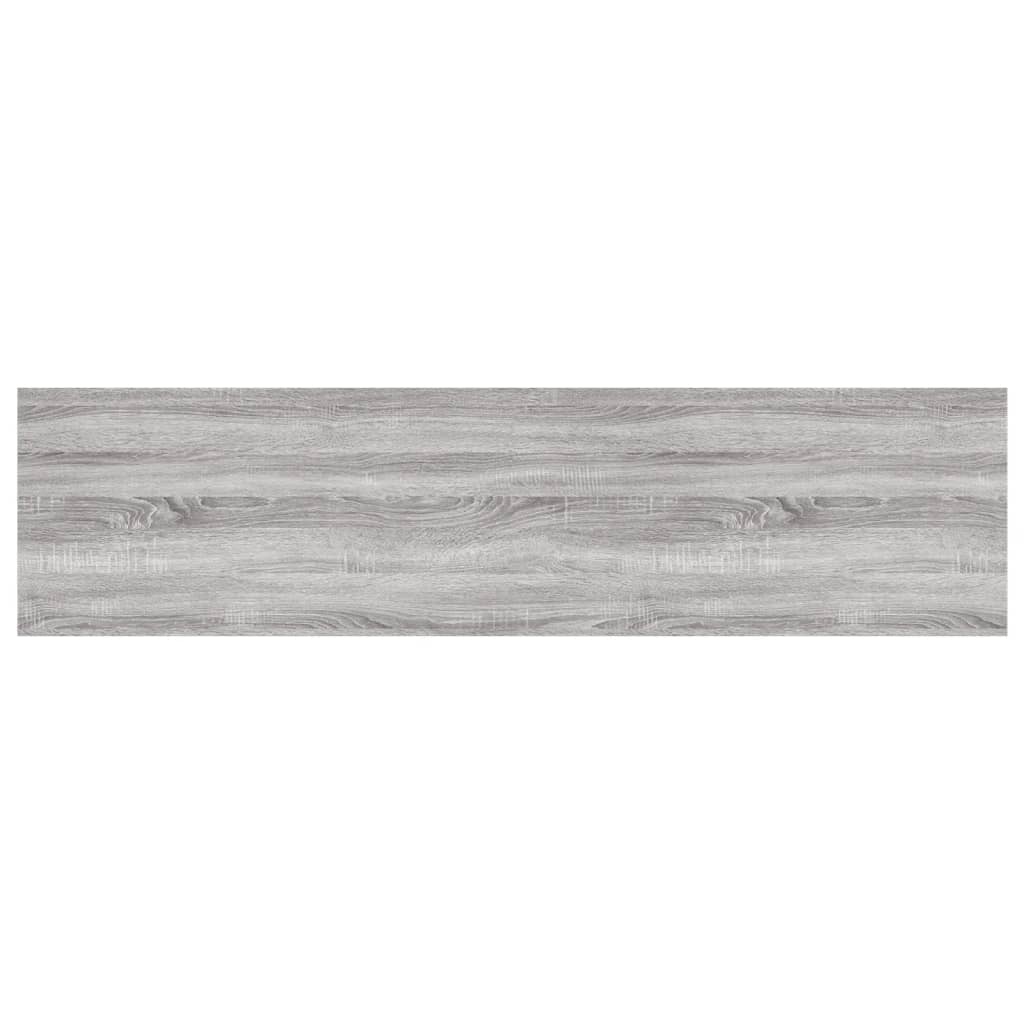 væghylder 4 stk. 80x20x1,5 cm konstrueret træ grå sonoma-eg