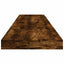 væghylder 4 stk. 80x50x1,5 cm konstrueret træ røget egetræ