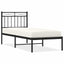 sengeramme med sengegavl 75x190 cm metal sort