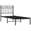 sengeramme med sengegavl 75x190 cm metal sort