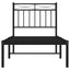 sengeramme med sengegavl 80x200 cm metal sort