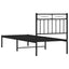 sengeramme med sengegavl 80x200 cm metal sort