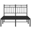 sengeramme med sengegavl 120x200 cm metal sort