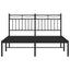 sengeramme med sengegavl 135x190 cm metal sort