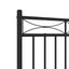 sengeramme med sengegavl 135x190 cm metal sort