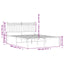sengeramme med sengegavl 140x190 cm metal sort