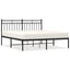 sengeramme med sengegavl 160x200 cm metal sort
