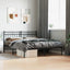 sengeramme med sengegavl 160x200 cm metal sort