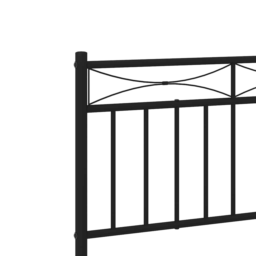 sengeramme med sengegavl 183x213 cm metal sort