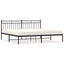 sengeramme med sengegavl 193x203 cm metal sort