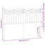udskiftningsgavl 150 cm metal sort