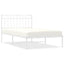 sengeramme med sengegavl 100x200 cm metal hvid