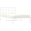 sengeramme med sengegavl 100x200 cm metal hvid