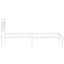 sengeramme med sengegavl 100x200 cm metal hvid