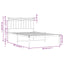 sengeramme med sengegavl 100x200 cm metal hvid