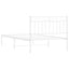 sengeramme med sengegavl 107x203 cm metal hvid