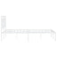 sengeramme med sengegavl 135x190 cm metal hvid