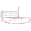sengeramme med sengegavl 135x190 cm metal hvid