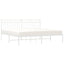 sengeramme med sengegavl 183x213 cm metal hvid