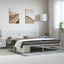 sengeramme med sengegavl 183x213 cm metal hvid