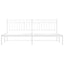 sengeramme med sengegavl 193x203 cm metal hvid