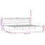 sengeramme med sengegavl 193x203 cm metal hvid