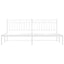 sengeramme med sengegavl 200x200 cm metal hvid