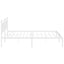 sengeramme med sengegavl 200x200 cm metal hvid