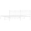 sengeramme med sengegavl 200x200 cm metal hvid
