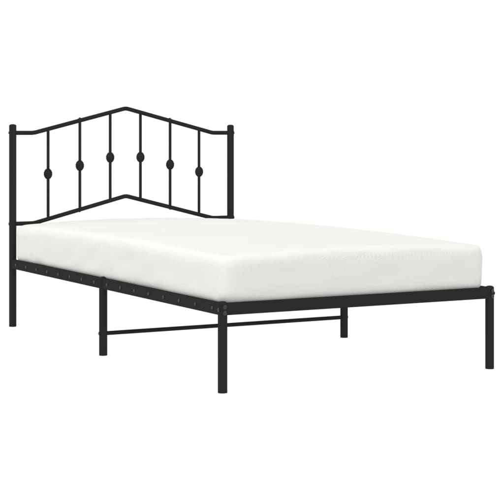 sengeramme med sengegavl 107x203 cm metal sort