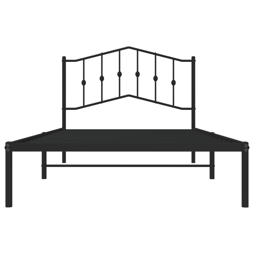 sengeramme med sengegavl 107x203 cm metal sort