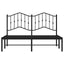 sengeramme med sengegavl 135x190 cm metal sort