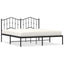 sengeramme med sengegavl 160x200 cm metal sort