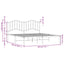 sengeramme med sengegavl 183x213 cm metal sort