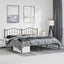 sengeramme med sengegavl 183x213 cm metal sort