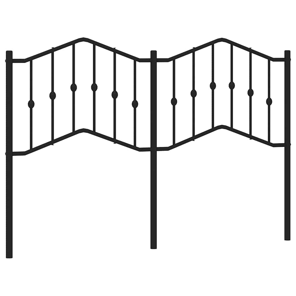 udskiftningsgavl 135 cm metal sort