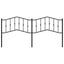 udskiftningsgavl 193 cm metal sort