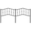 udskiftningsgavl 200 cm metal sort