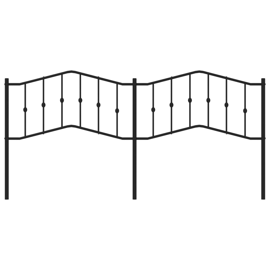 udskiftningsgavl 200 cm metal sort